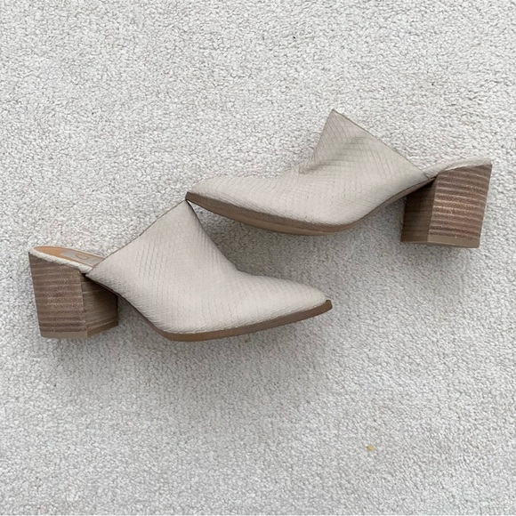 Dolce Vita Tendle Block Heel Mule Taupe Snakeskin, Sz 6.5 - Picture 8 of 10